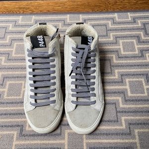 P448 Star 2.0 Mid Zip High Top Leather Sneakers!